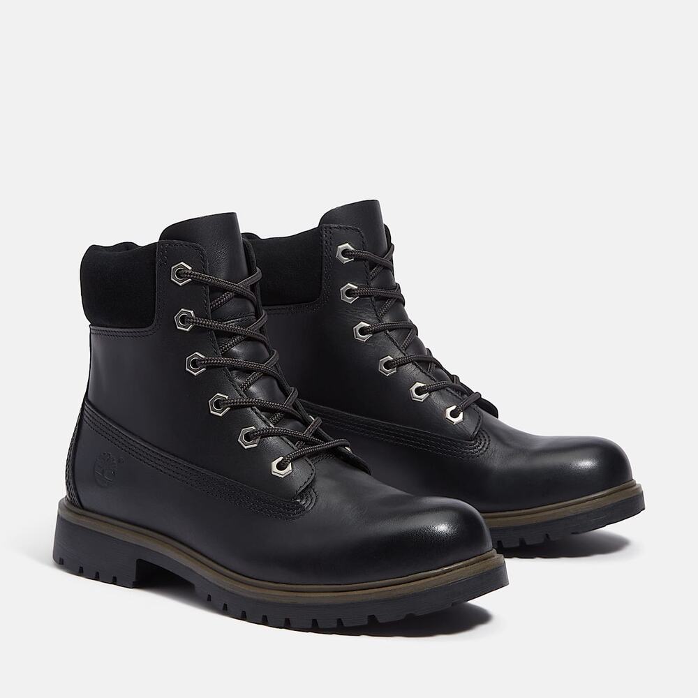 TIMBERLAND 25 WOMEN'S 7 WATERPROOF 6 INCH BOOT BLACK NIB - Picture 4 of 8
